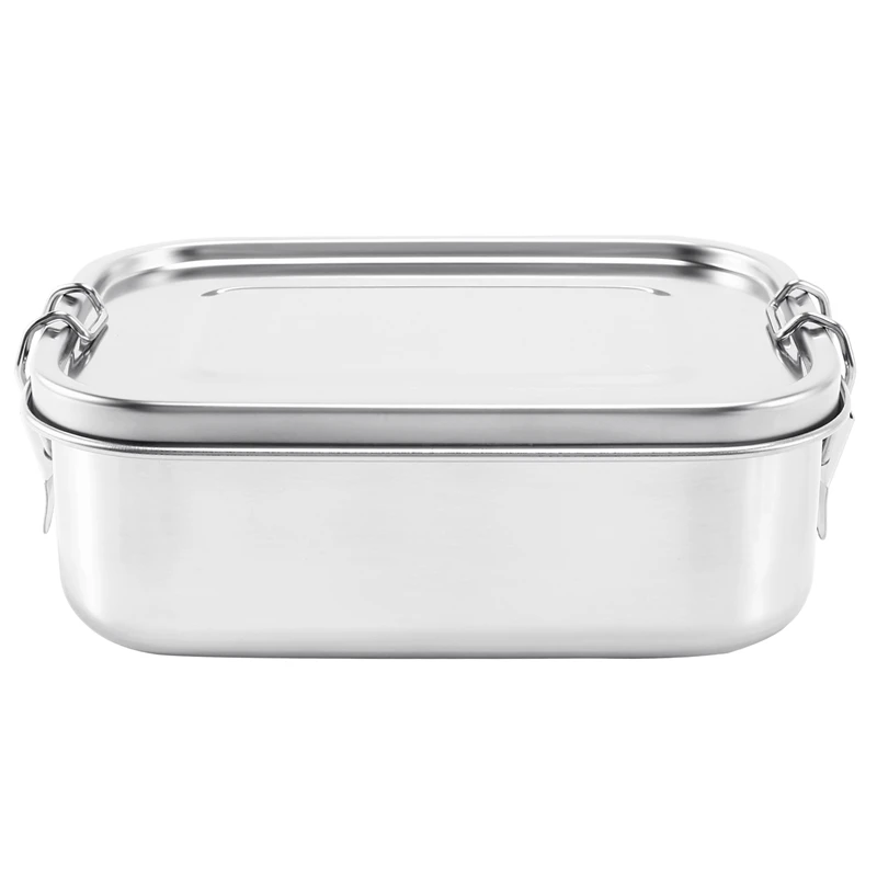 Stainless Steel Lunch Food Container With Lock Clips And Leakproof Design, 800ML Bento Boxes Lunch Container For Kids Or Adults-