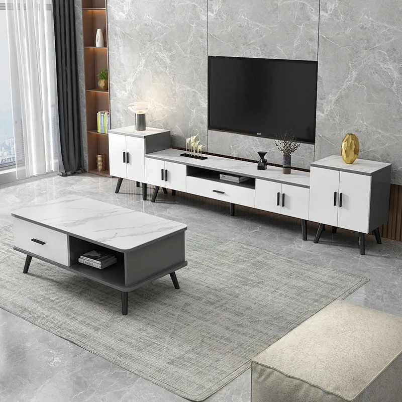 Rock Slab Coffee Table Living Room Small Apartment Household Simple Modern Light Luxury Marble Tea Table
