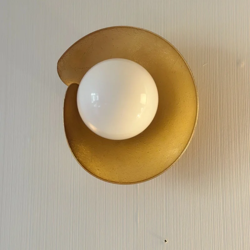 

American creative design wall lamp French retro living room background aisle showroom bedside wall lamp