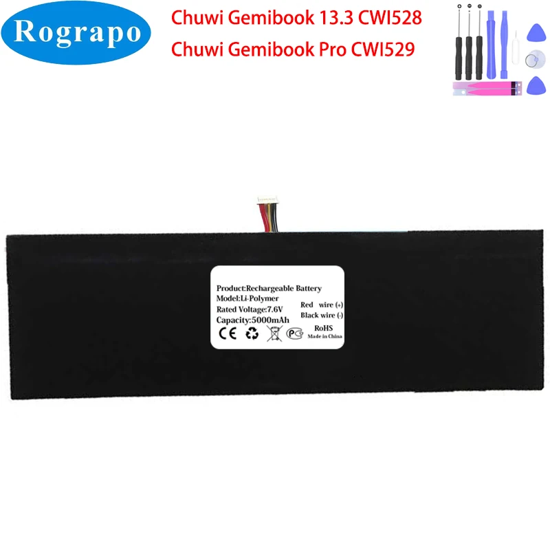 Bateria nova do caderno do portátil de 7.6v 6500mah 5059b4-2s-1 para chuwi gemibook 13.3 cwi528