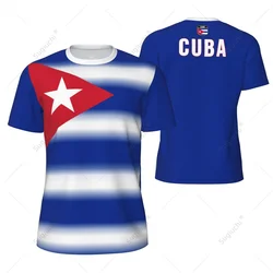 Sports Mesh T-shirt Cuba Flag For Running Bike Soccer Tennis Football Fitness Tees 3D Printed Custom