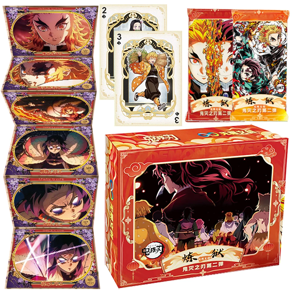 

Коллекционная карта аниме «Убийца демонов», рождественская изысканная майстерность, вышивка, удостоверение личности, подарок для мальчиков и девочек, хобби, игрушки Cherish