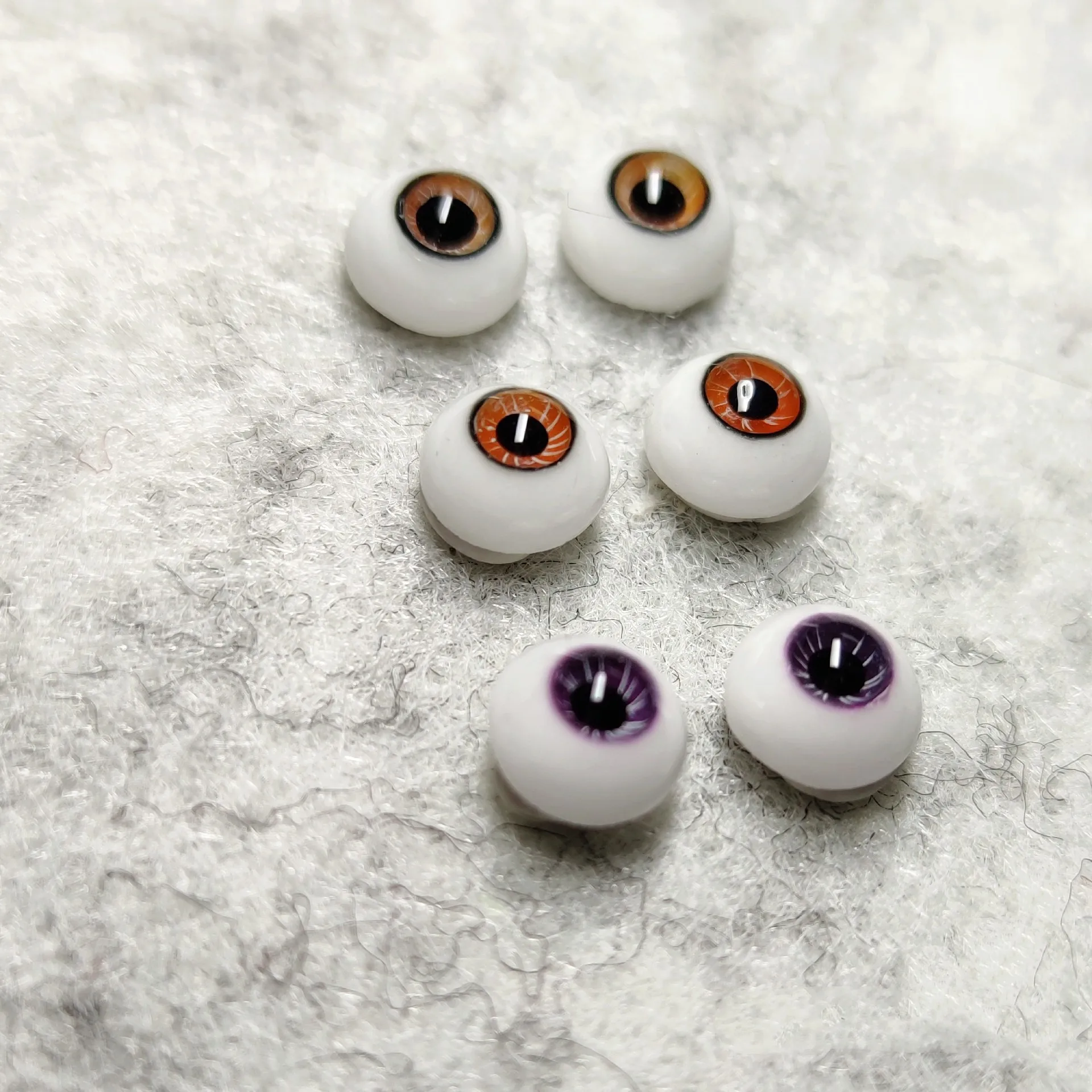 2mm 3mm 4mm 6mm 7mm 8mm 9mm 10mm BJD Doll Safety Eyes, Brown 1/8 Plaster Eyeball Toy Accessories