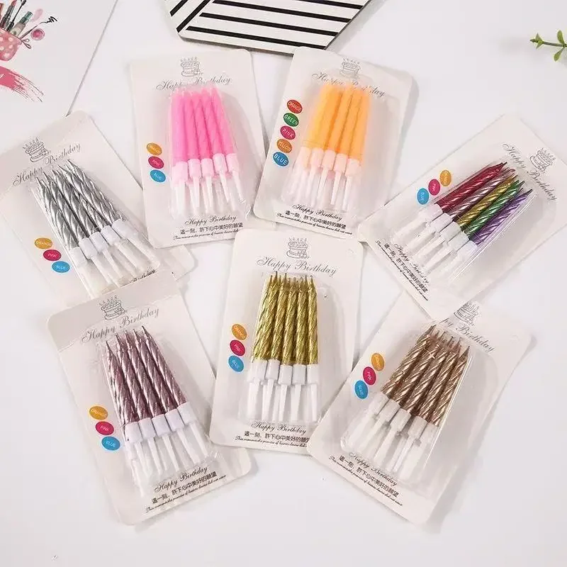 10 PCS Birthday Thread Candle Children's Creative Baking Party Cake Decoration One Year Net Red Digital Colorful Pencil