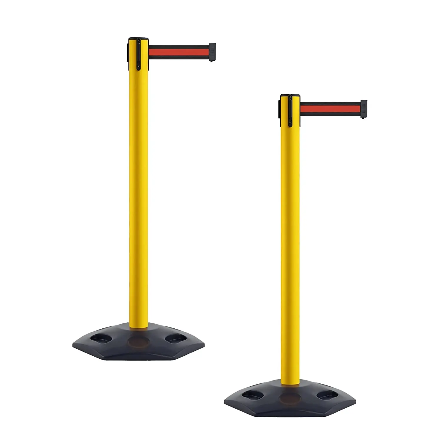 【Professional Use】Indoor Outdoor Safety Rubber Base Stanchion Retractable Belt Barrier Jersey Barriers