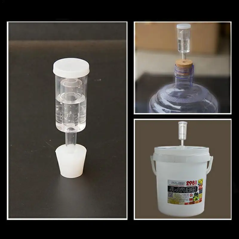 Plastic Airlock Homebrew Airlock Set Homebrew Beer Cylinder Fermenter Airlock One Way Exhaust For Beer Fermentation Wine Making