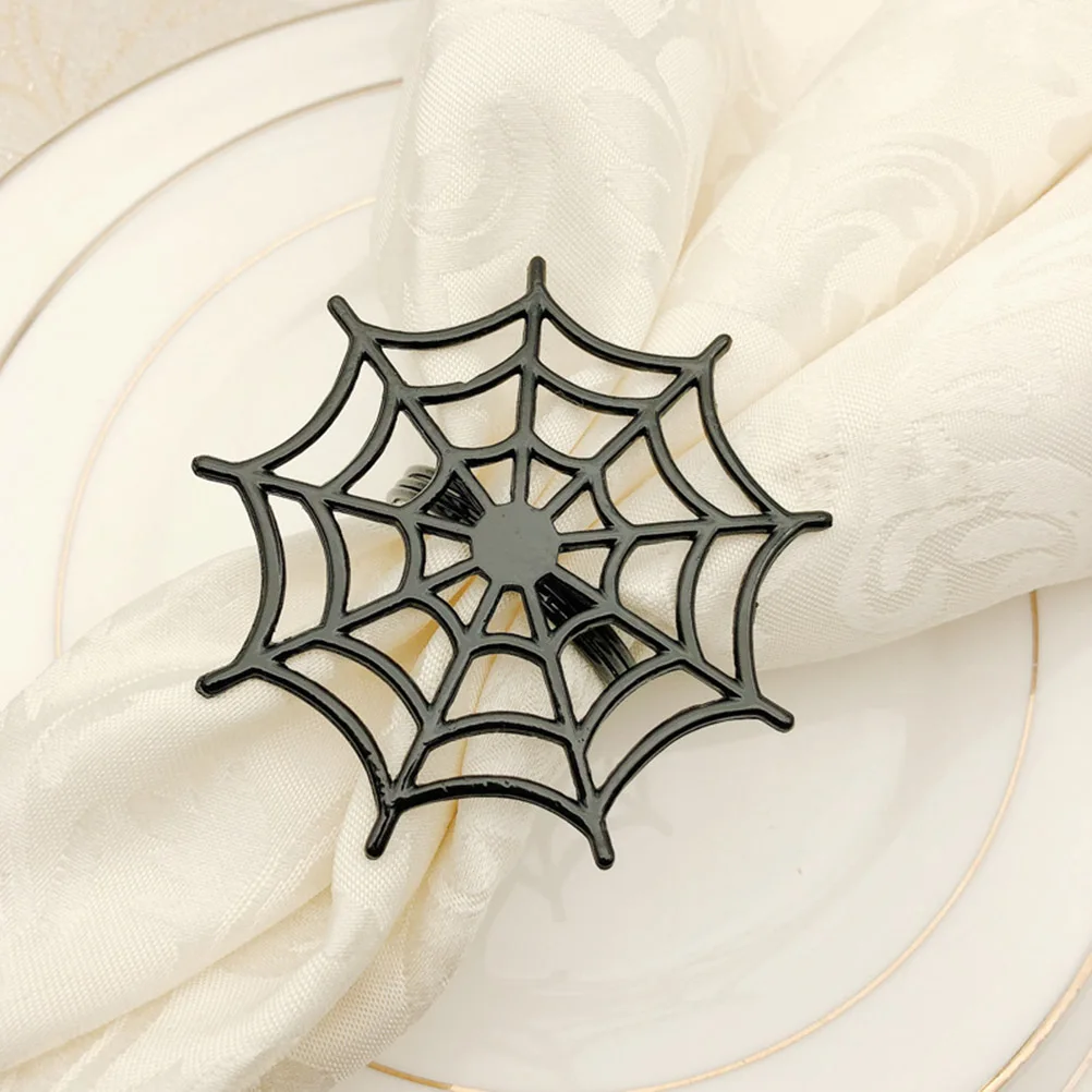 

Napkin Ring Napkins Hotel Holder Black Halloween Serviette Buckles Banquet