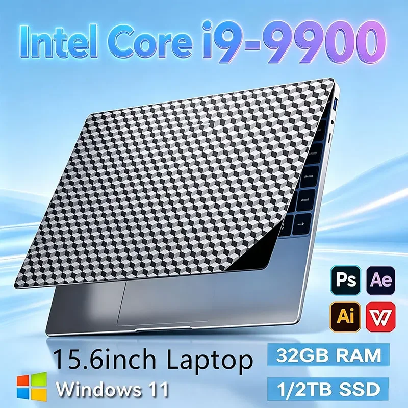 15.6' Intel Core i9-9900 Windows 11 Pro Laptop Computer 32GB RAM 512GB 1TB 2TB SSD Portable Notebook PC Office Study Laptops