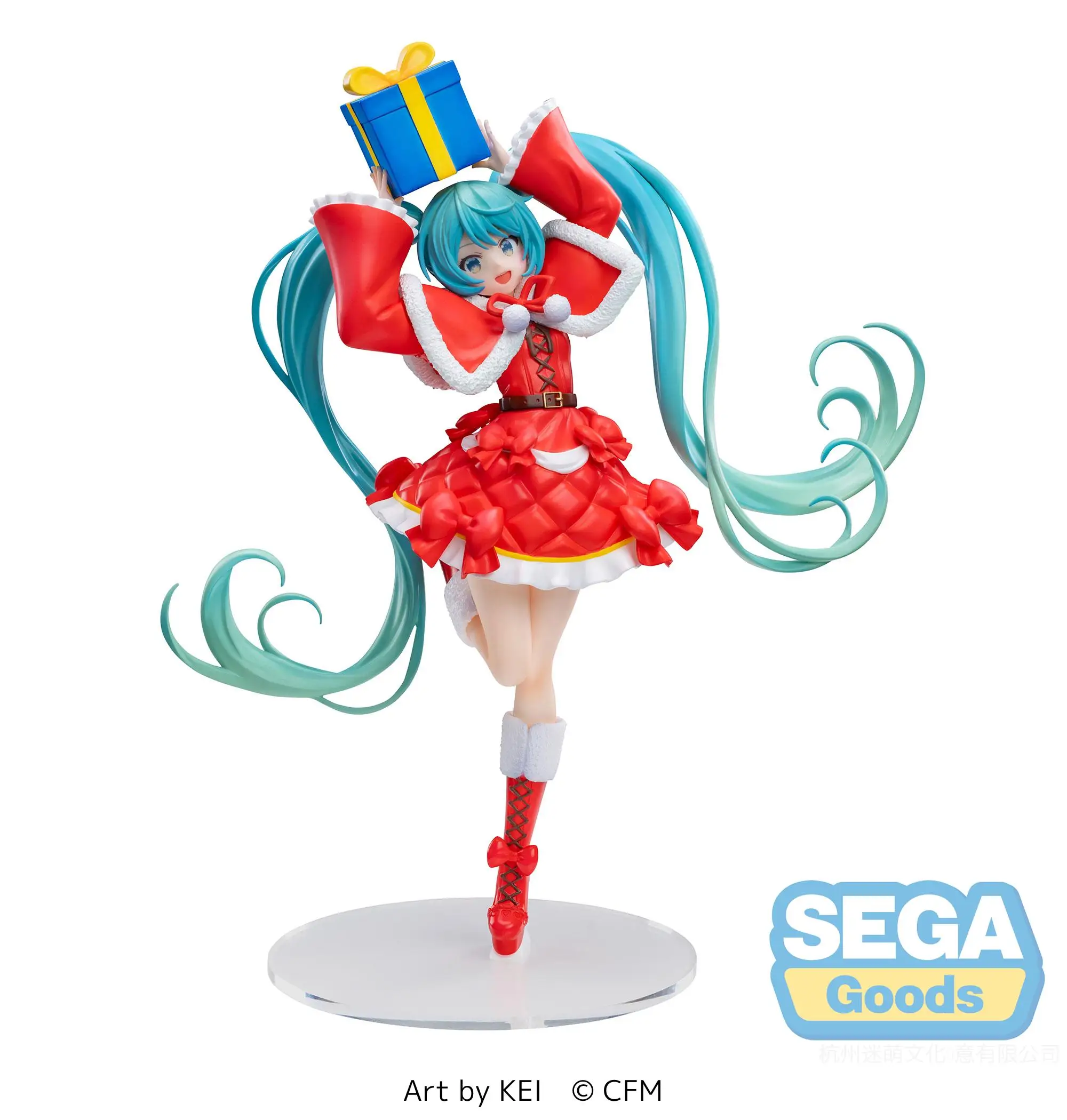 Figuras de acción originales de Sega, juguetes de Anime MIKU LUMINASTA, modelo de estatuilla de Navidad, 2024