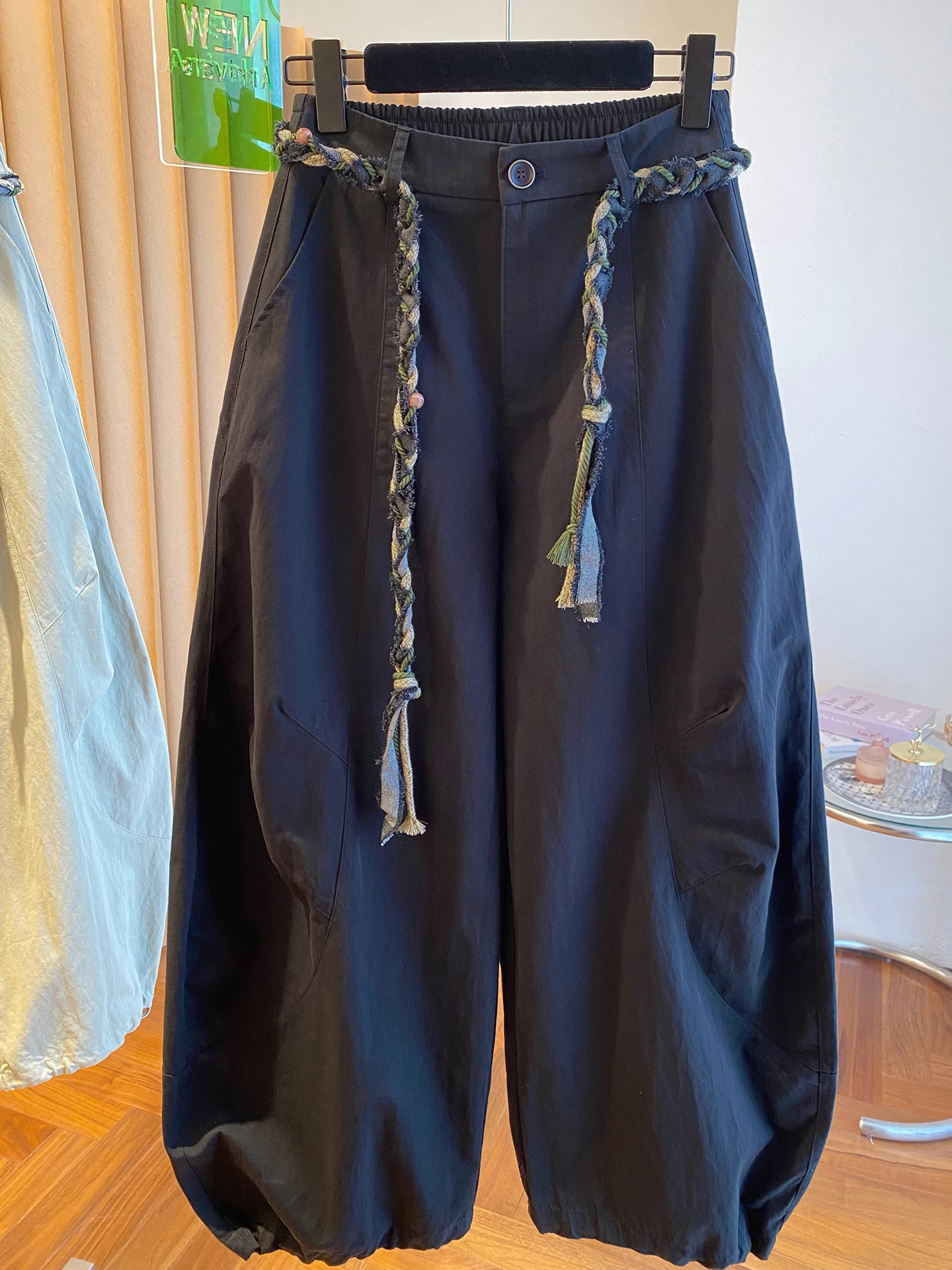 Hose für Damen, Baggy, Winter, Wolle, mit Fleece gefüttert, verdickt, gepolstert, Plüsch, Anti-Kälte, winddicht, Outdoor, Cargo-Stil, funktionell, Vintage