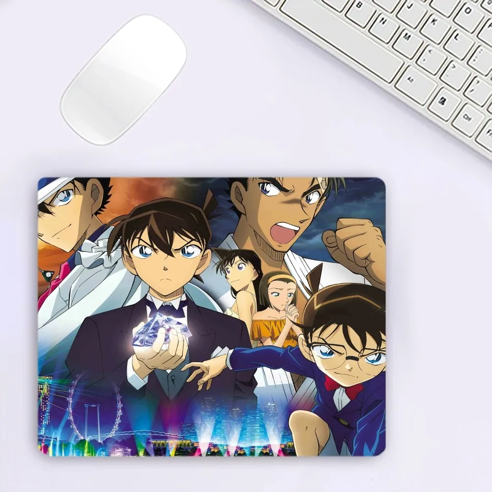 Alfombrilla de ratón grande para oficina, alfombrilla de goma antideslizante para PC, juegos de ordenador, teclado pequeño, Detective Conan Kudo Shin-Achi F