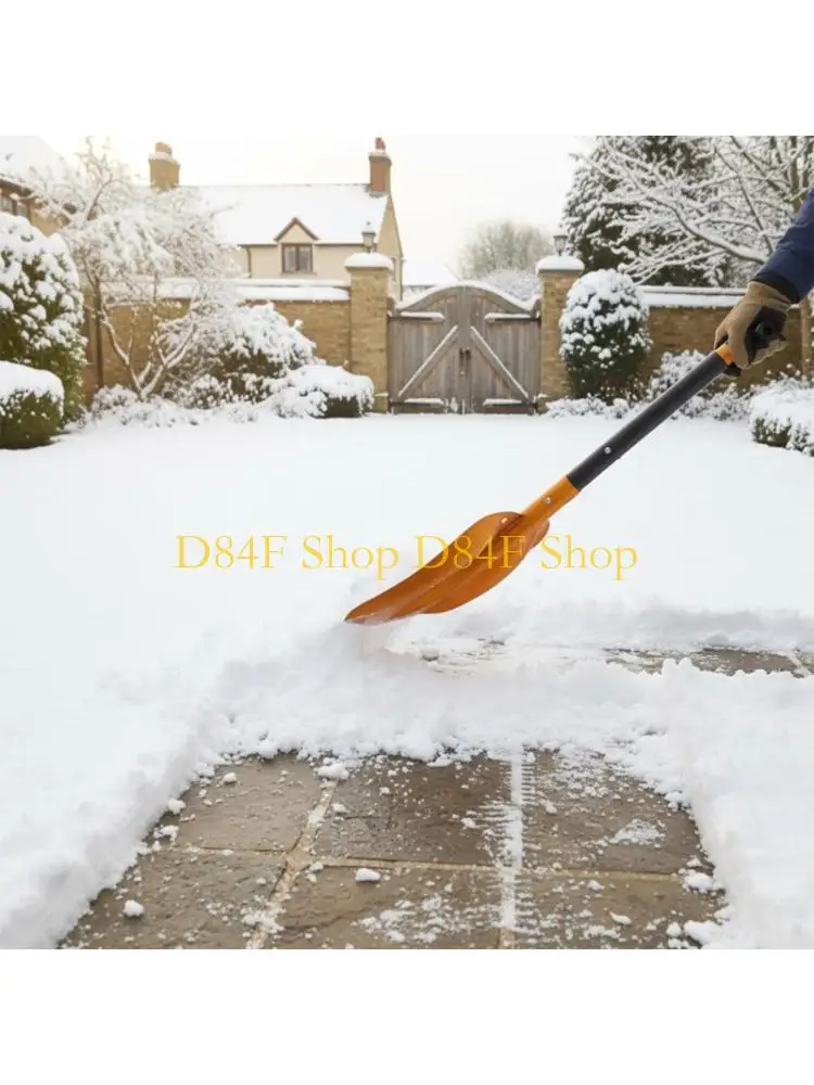 

D84F Portable Foldable Snow Shovel With Ergonomic Grip Snow Removal Scoops for Driveway and Hiking Adventure Emergency Use