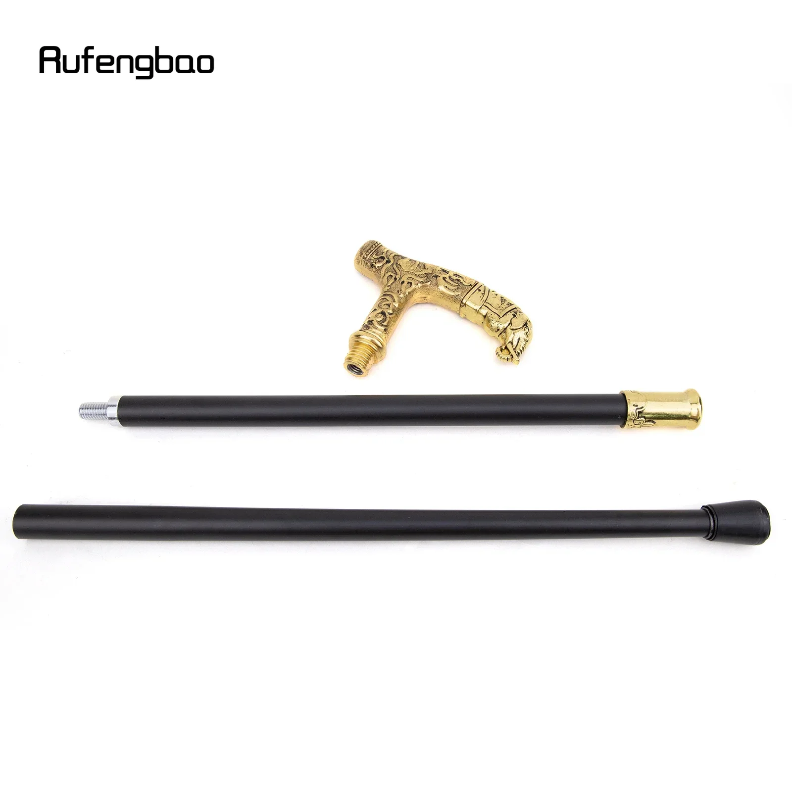 مقبض الفيل الذهبي نمط فاخر عصا المشي حفلة موضة أنيقة عصا المشي أداء المرحلة قصب 90 سنتيمتر