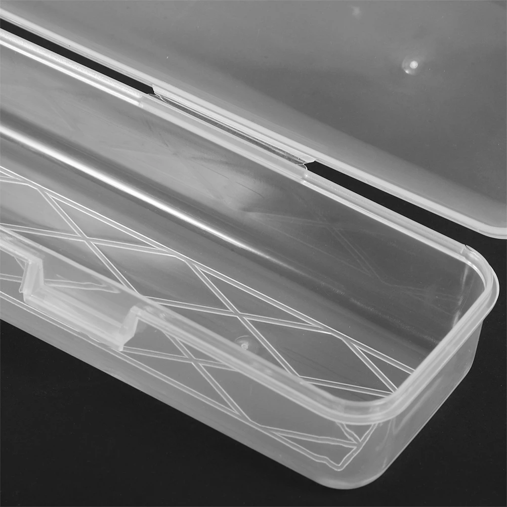 

3 Pcs Watercolor Brush Box Pen Display Case Transparent Plastic Artist Pencil Travel