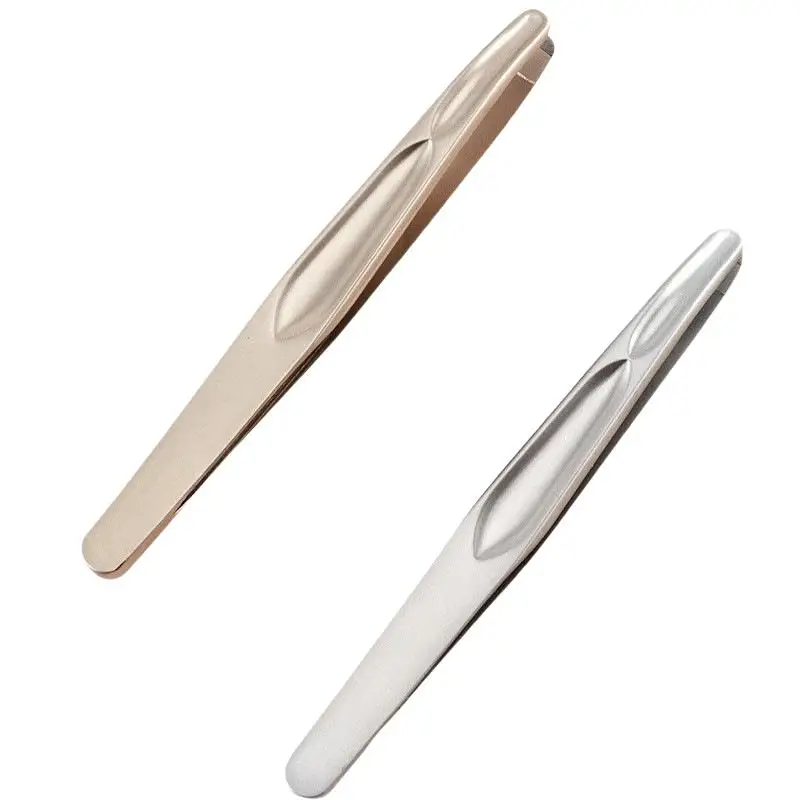 Premium-Pinzette mit rundem Kopf für Augenbrauen- und Gesichtshaarentfernung, nahtlose Clips, Präzisions-Bartclip für kurzes Haar – Detail 10