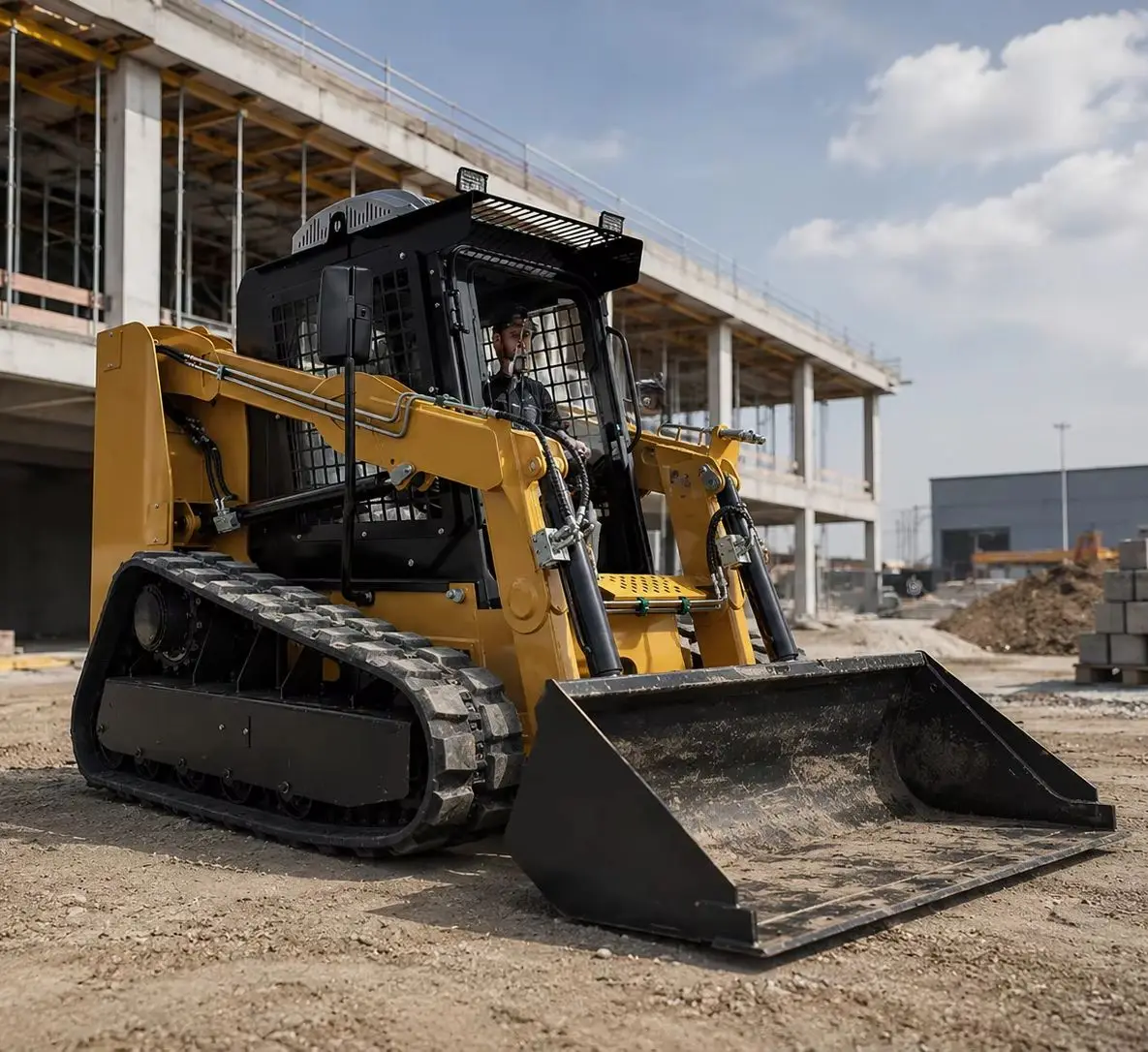 

Custom Large Skid Steer Loader Euro 5 CE Certified Hydraulic Compact Loader Machine for Construction