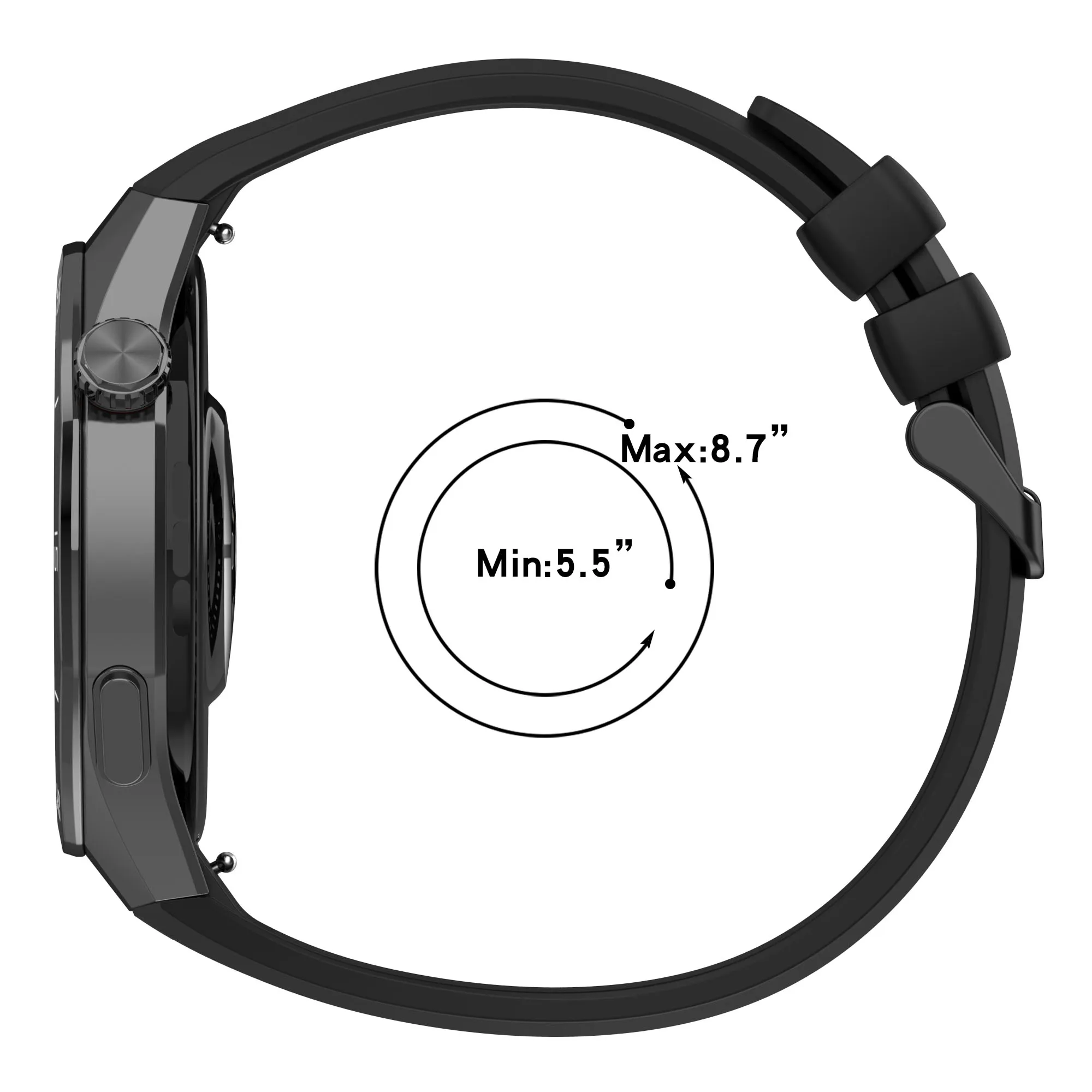 สายนาฬิกาซิลิโคนสําหรับ Huawei WatchGT5 pro 46 มม. สายนาฬิกาอัจฉริยะสําหรับผู้ชาย