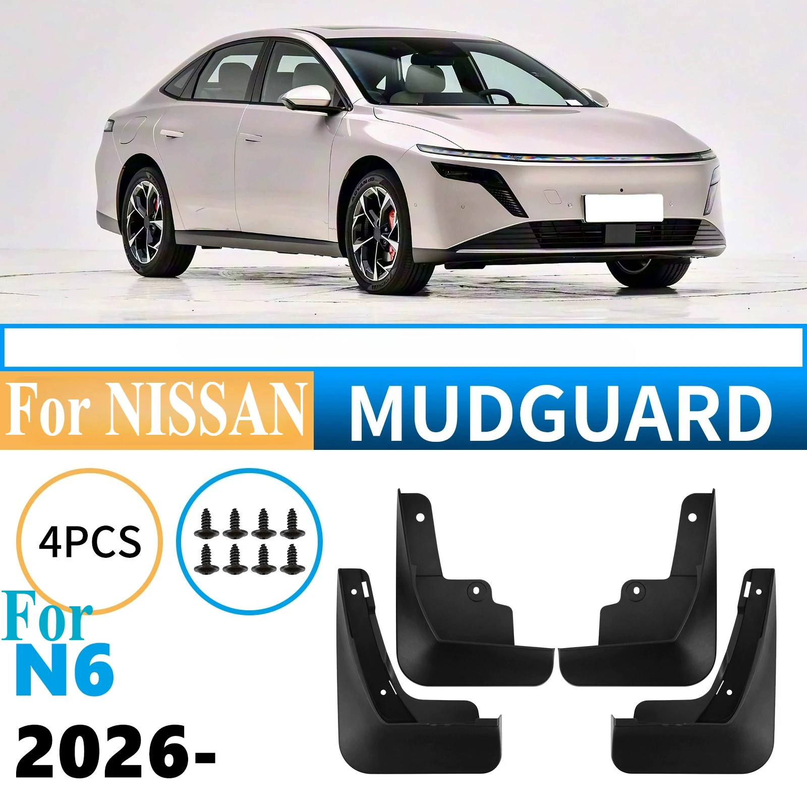 

For Nissan N6 2026 Front &Rear Wheel Fender Mud Flaps Splash Guards Auto Modification Parts Mudguards for Car Styling Protection