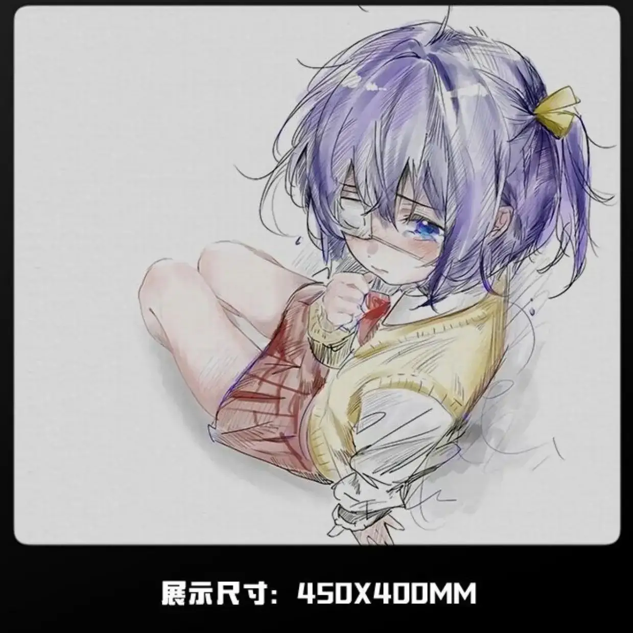 

Poor Girl Glass Mousepad Sora Game Mouse Pad Customized Pattern Tempered Smooth Gaming Desk Mat Fps Esports Office Gaming