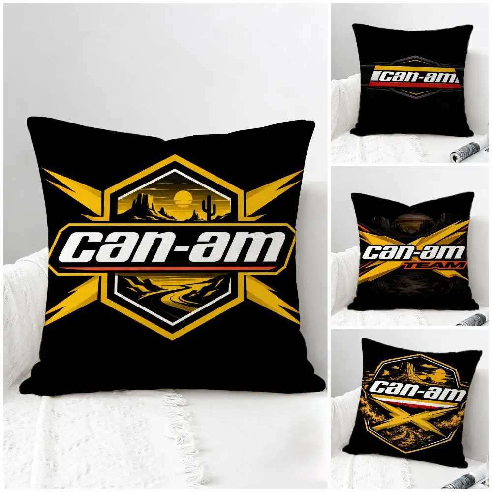 Brand Can-Am Cushion Cover Natural Linen Pillowcase Set, All-in-One Decor for Sofa, Bedroom & Chair