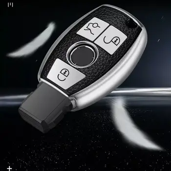Pouzdro na dálkové ovládání od auta TPU, kožené pouzdro s přívěskem pro Mercedes Benz ABCESG třídy W204 W205 W212 W213 W176 GLC CLA AMG W177 6 nejlepší prodej Kožený kryt klíče od Mercedes-Benz - №5