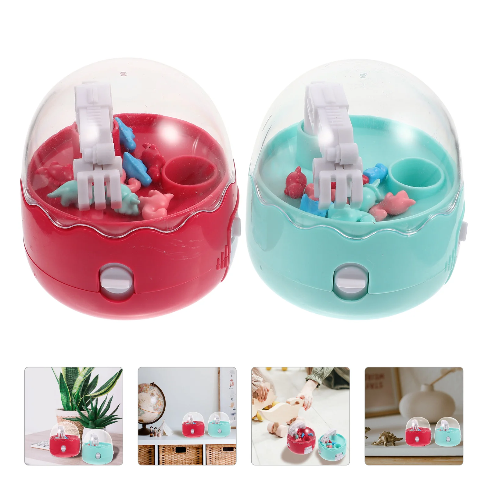 2 pçs mini máquina de garra brinquedo de mesa crianças favor brinquedos para bebês meninas engraçadas