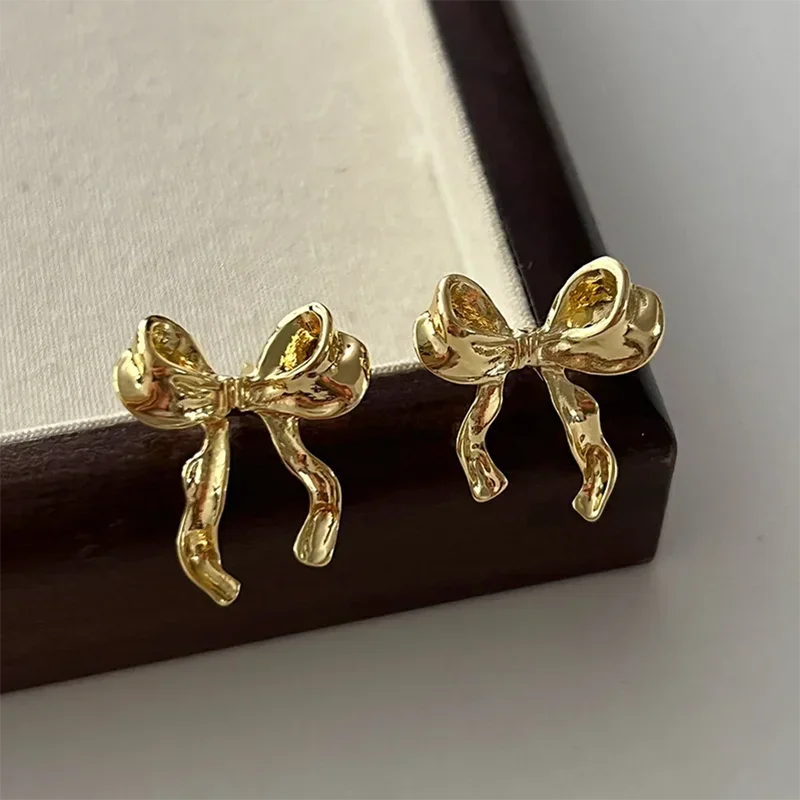 Design Sweet and Cool Style Bow Knot Earrings Women\'s Simple Elegant Jewelry Gifts Dropshipping