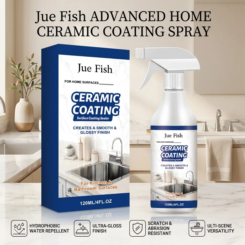 Ceramic Coating Spray Form Hydrophobic Layer Block Water Stains & Soap Deposits Improve Surface Gloss Anti-Scratch Coating Spray