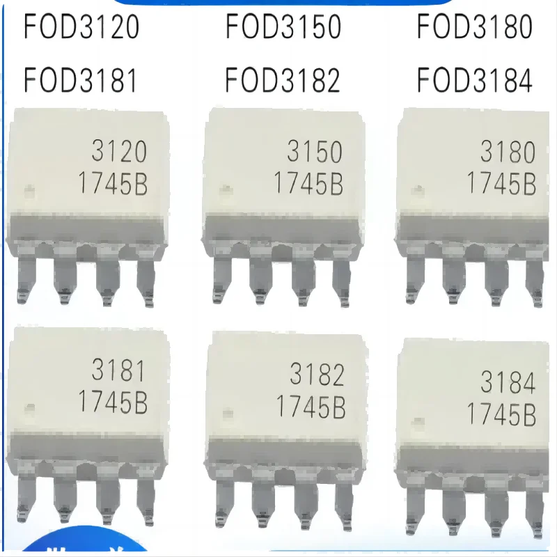 10pcs  FOD3120 FOD3150 FOD3180 FOD3181 FOD3182 FOD3184 DIP8 SOP8