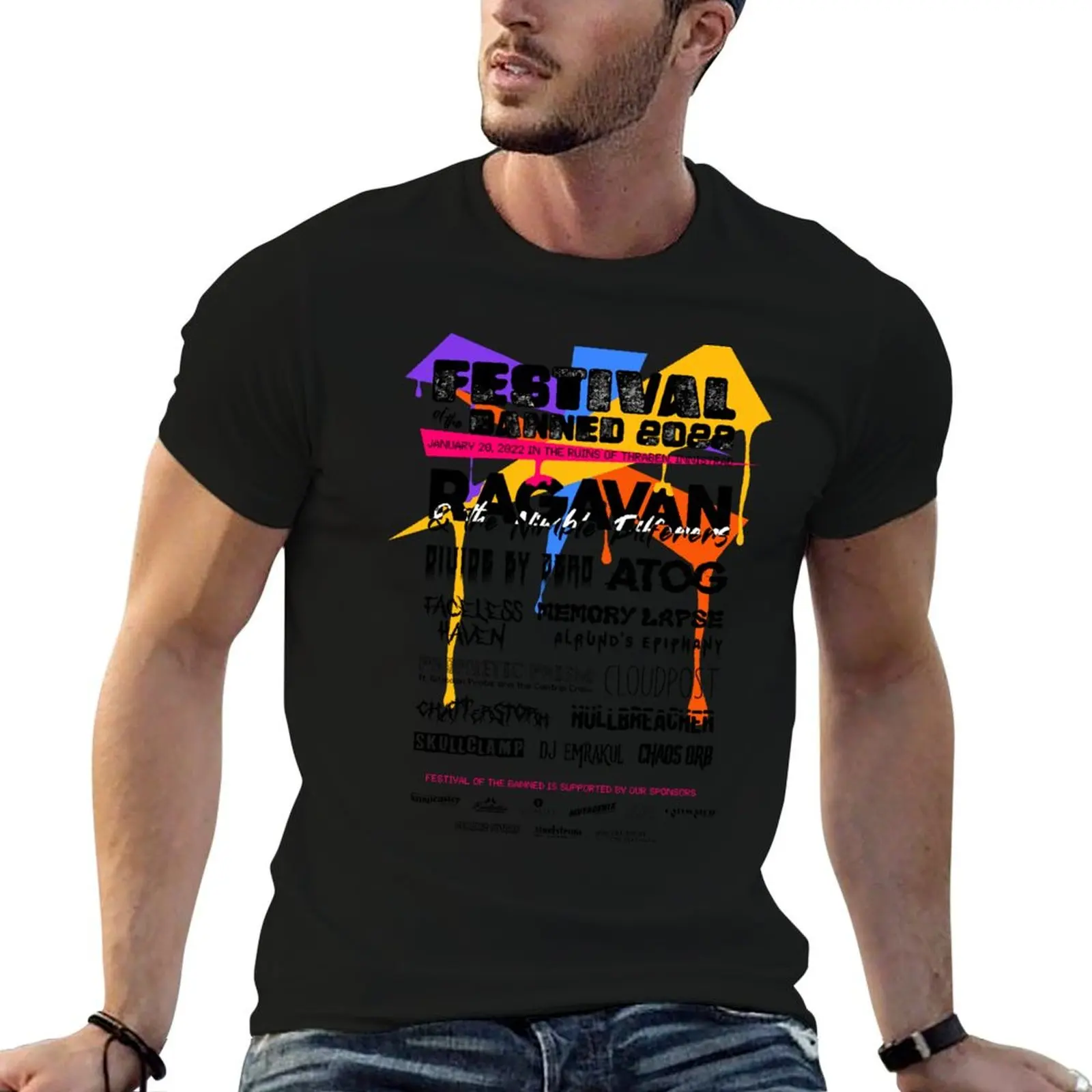 Festival of the Banned 2022 - Light Theme T-Shirt Basic Plain Short Sleeve Crew Neck Tee