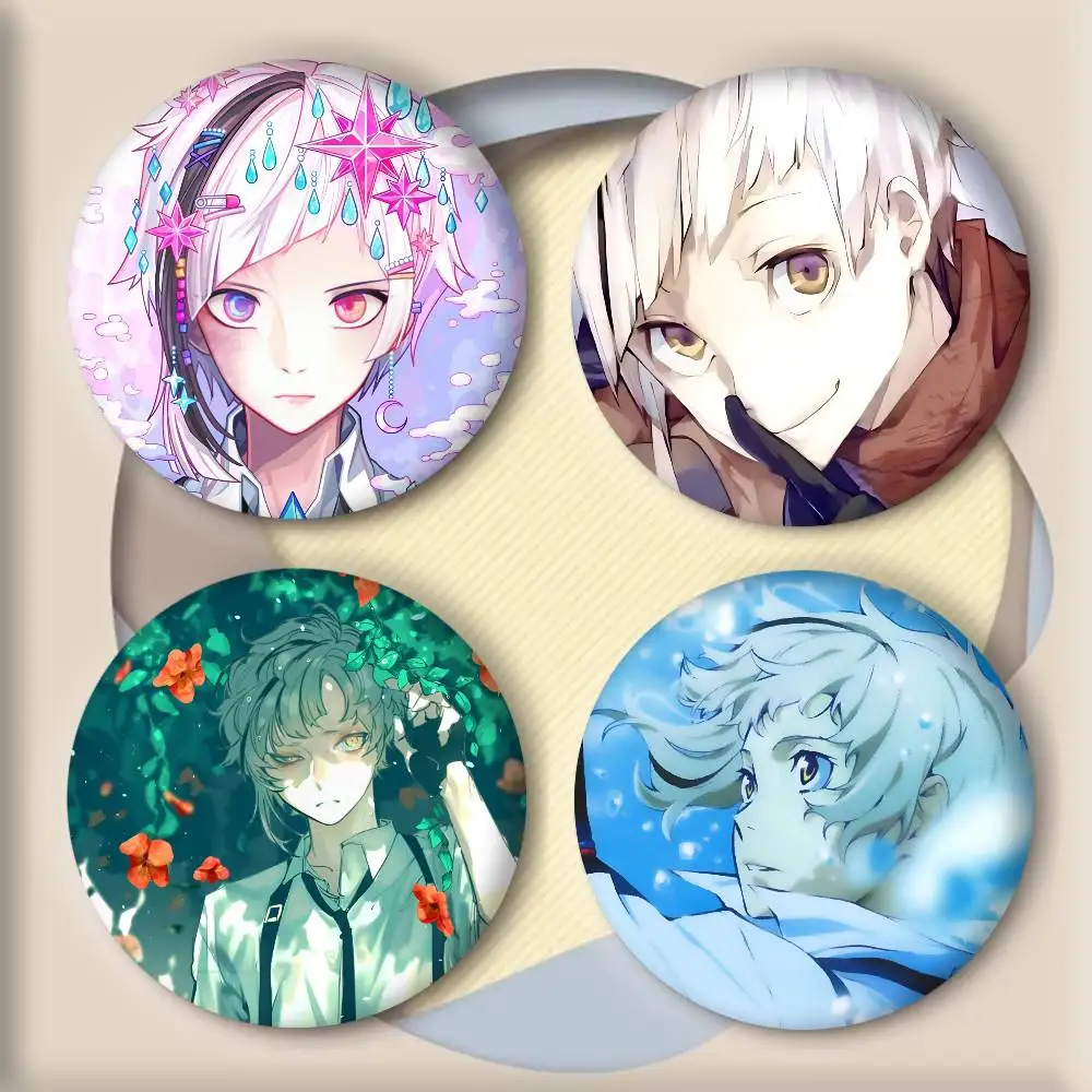 Anime B-Bungo S-Stray Dogs Nakajima Atsushi Round badge lapel pin backpack clothing jewelry accessories gift brooch