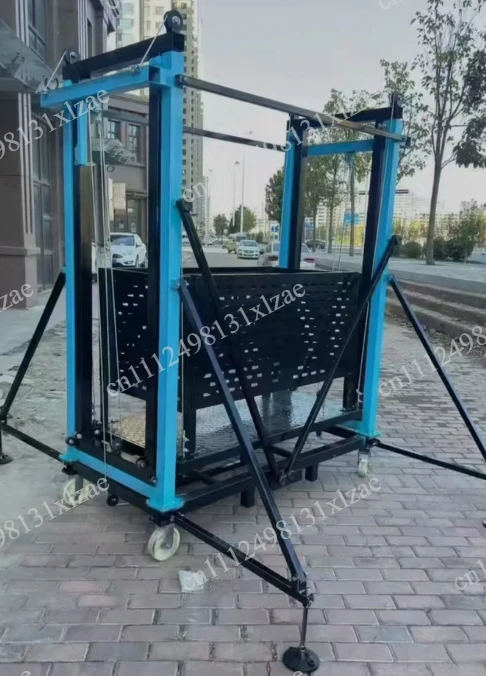

Folding Electric Hoist Lift - Mobile Automatic Scaffolding with Remote for Indoor & Outdoor Decoration