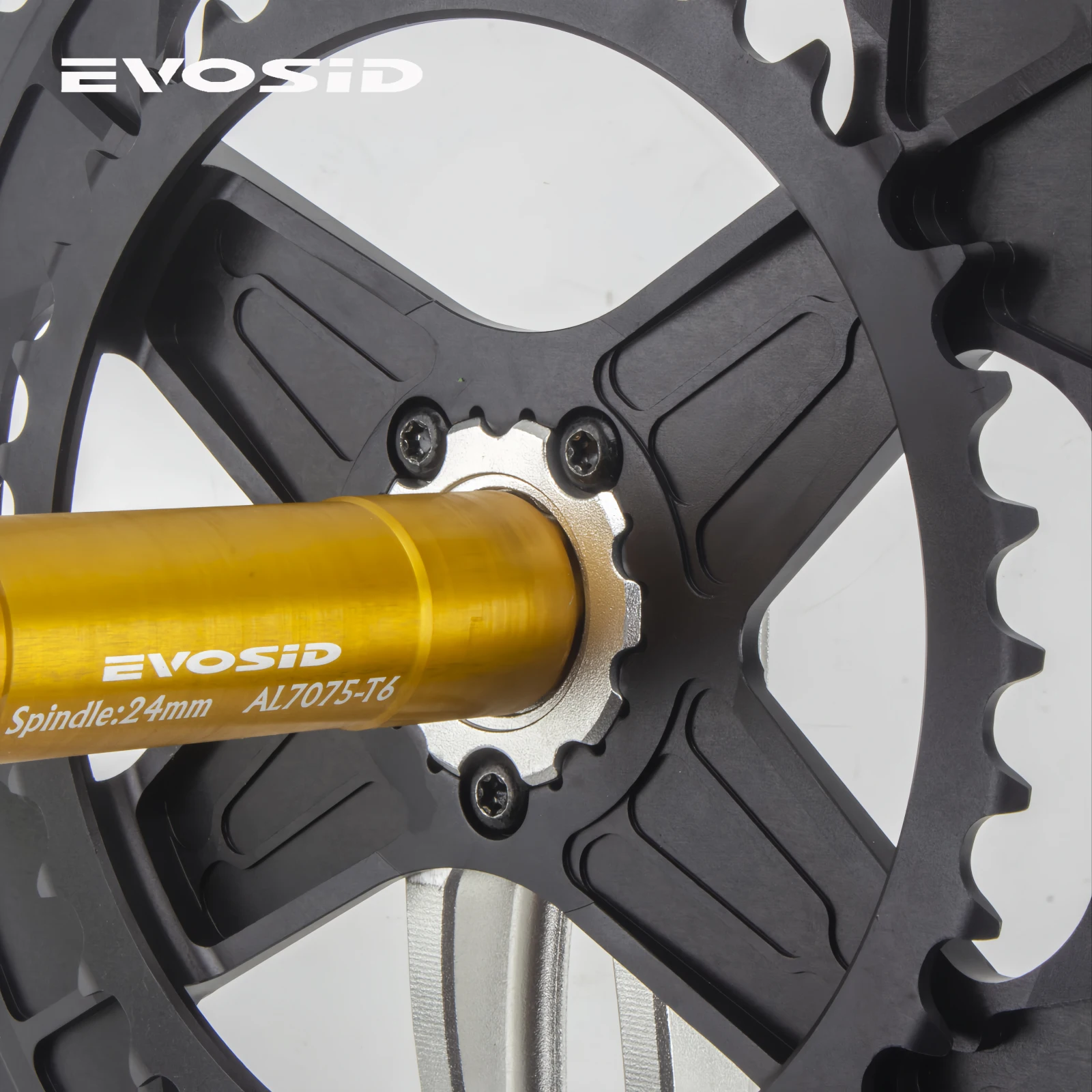 EVOSID ROAD Bike Crankset 52-36T Ultralight 12 Speed 2X Chainring Hollow Tech Crank 165mm with Bracket CNC for GXP Crankset