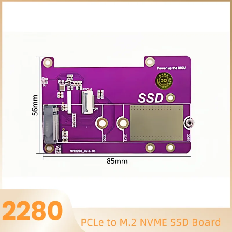 Raspberry Pi 5 PCIe vers M.2 NVMe SSD, support de carte Gen3, taille adaptée 2230 2242 2280, disque SSD M.2