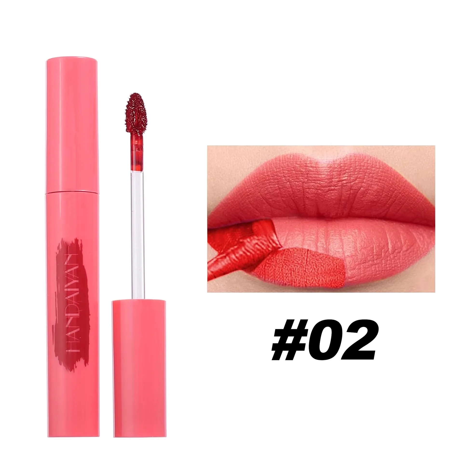 6-color lip-staining tear-off lip gloss waterproof easy to apply long-lasting not easy to fade velvet matte matte lip gloss