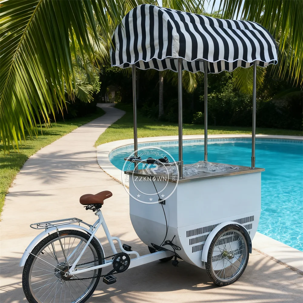 

Custom Ice Cream Truck Mobile Snack Van Catering Trucks for Sale Party Bus Food Truck Mobile Ice Cream Cart with Canopy Shade