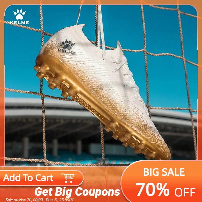 

KELME MG Shoes Artificial Grass Slip-Resistant Men Soccer Shoes Training Sneakers Professional Football Boots 9242ZX1108