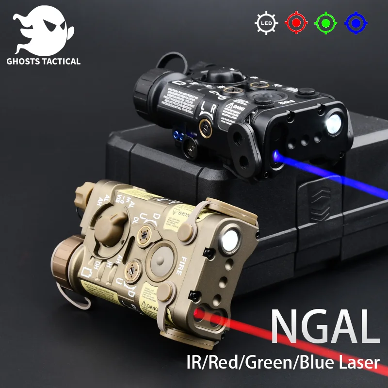 WADSN Tactical Metal Laser NGAL Red Green blue Dot Laser IR White LED Light Sight Pointer Airsoft Weapon Hunting Flashlight