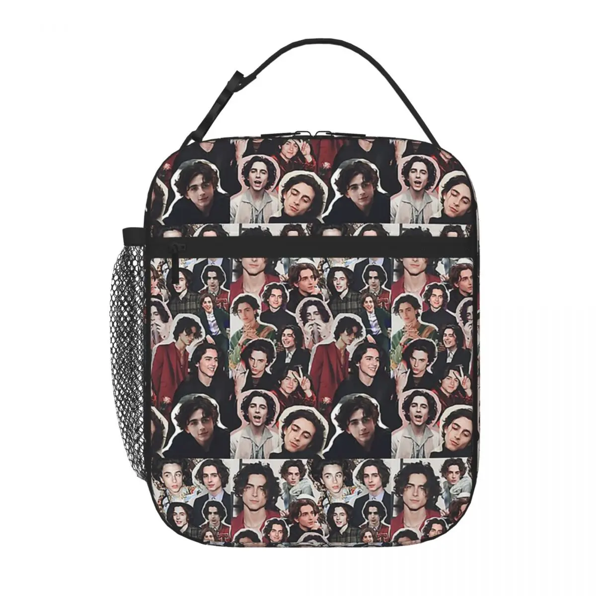 

Timothee Chalamet Collage Edit Lunch Bags Insulated Bento Box Portable Lunch Tote Resuable Picnic Bags Cooler Thermal Bag Woman