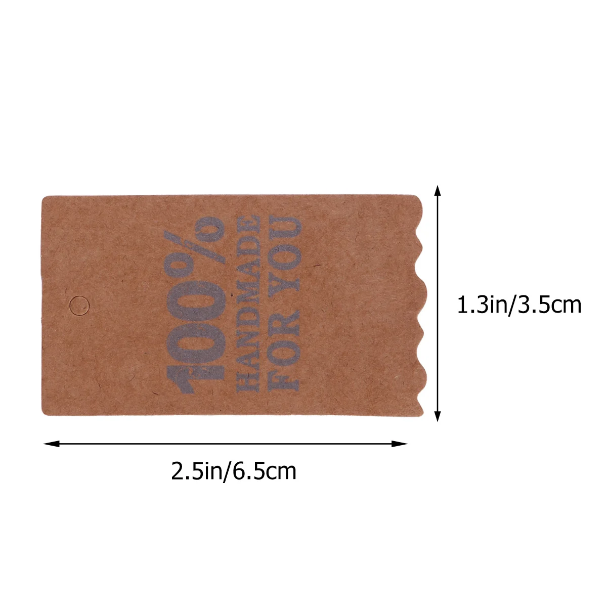 1 set Kraft Paper Gift Tags Brown Handmade Hangtags Pre-Punched Holes For Christmas Price Labels Craft Projects Brown