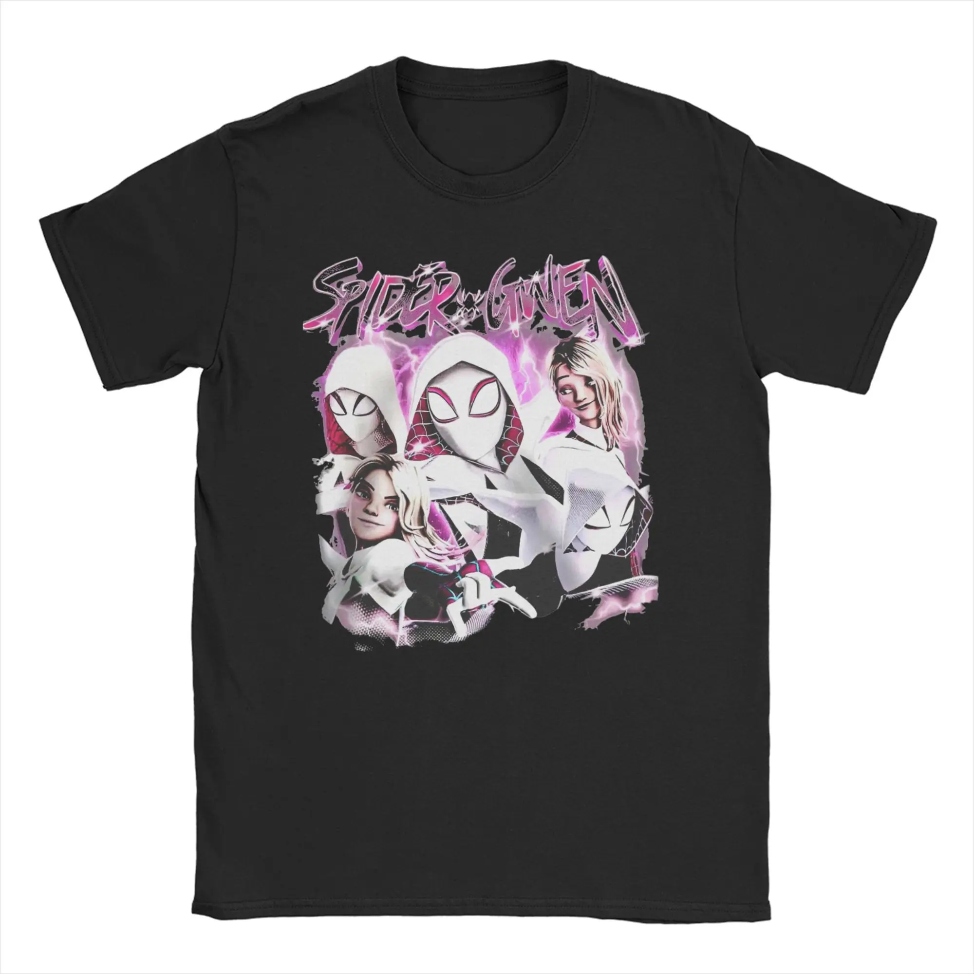 Men Women Printed spider Gwen Stacy spider   Tee T Shirt 100% Cotton  T-shirts Clothing