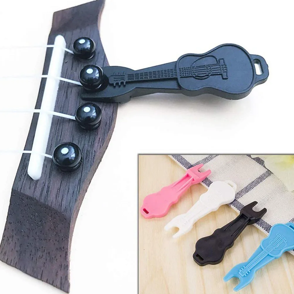 

1Set Guitar Bridge Pin Pegs Plastic String Pins Professional Acoustic Guitar String Pegs Easy Install Pin Puller Reliable