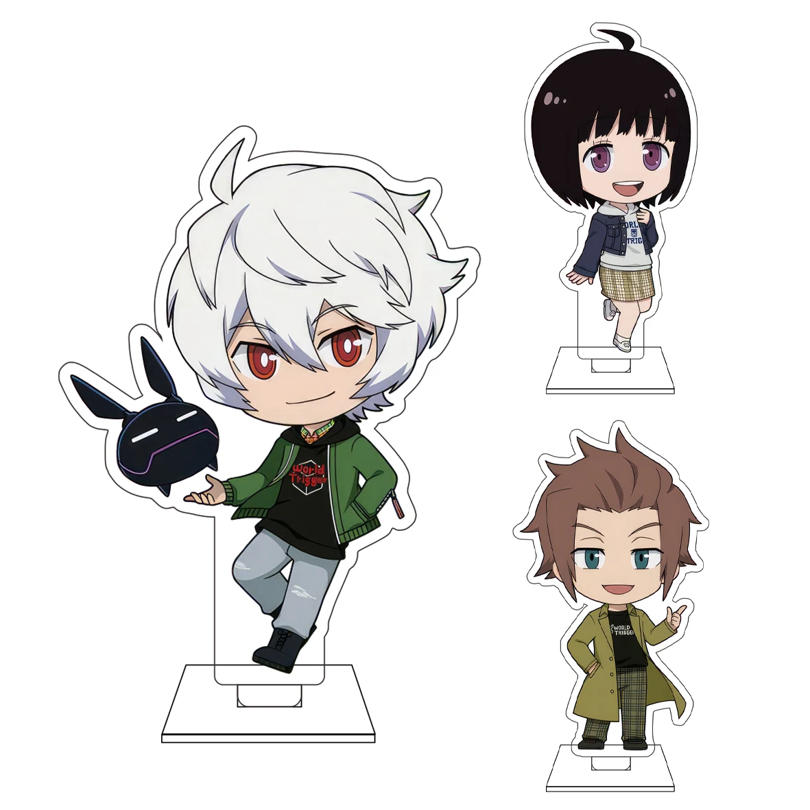 

10CM Anime ‌World Trigger Cosplay Cute Acrylic Figure Stand Plate Masamune Kido Ornaments Gifts