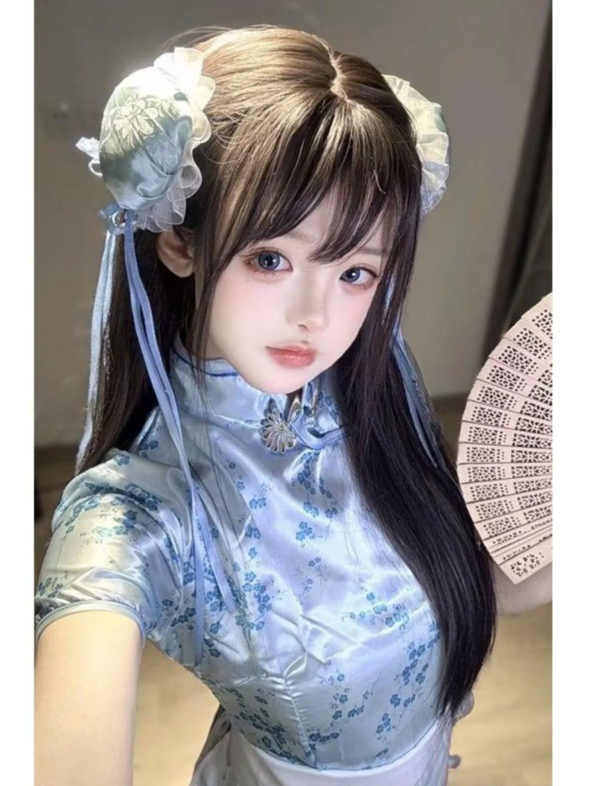 

Летний винтажный костюм в стиле «чистое желание» для девушек, улучшенный китайский фасон, с юбкой, хлопковый, антивозрастной, в стиле фартука или униформы горничной...