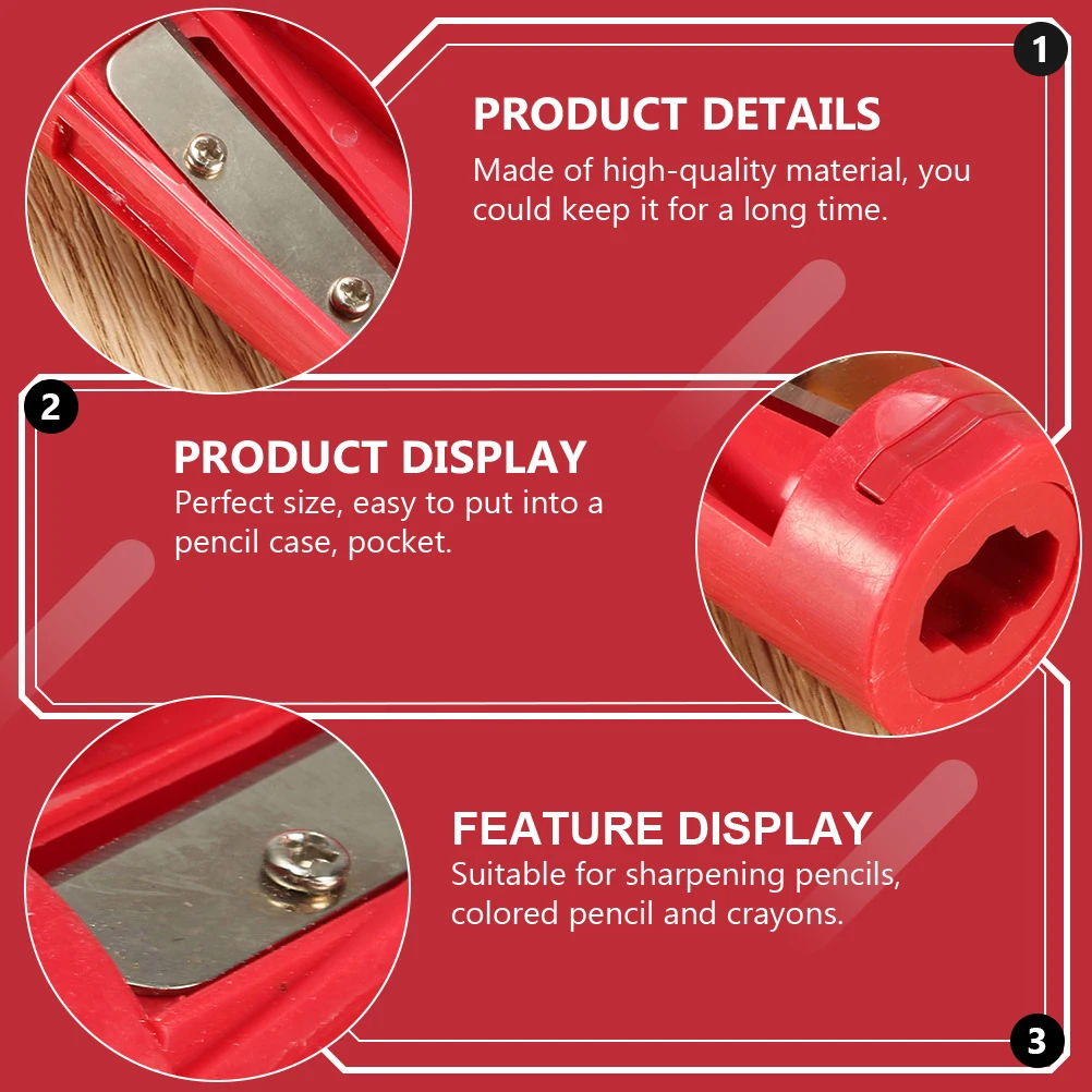 

2 PCS Pencil Sharpener Easy to Carry Compact Stationery Mechanical Adults Manganese Steel Portable Handheld