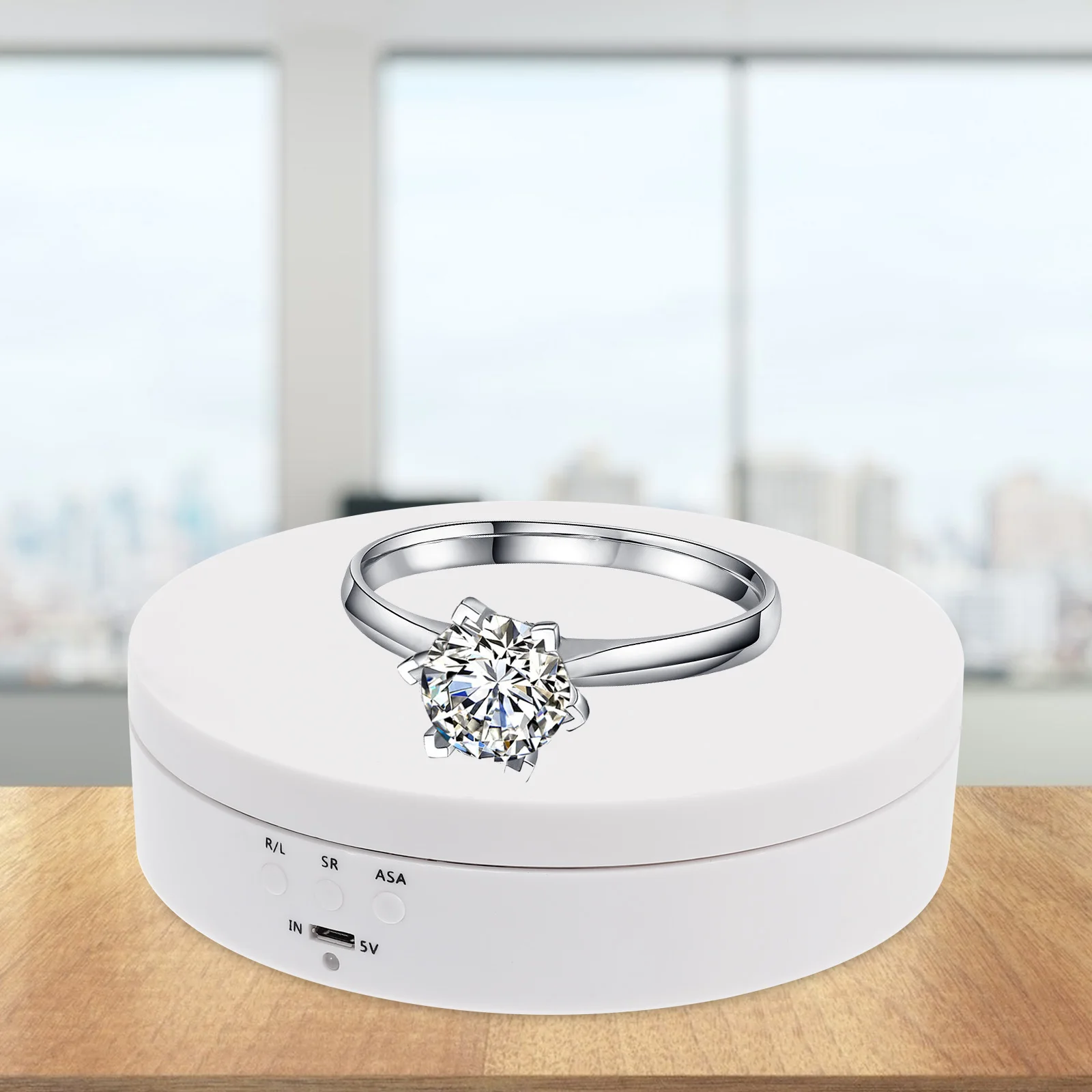 

Rotating Display St Jewelry Turntable 360 Degree Rotatable Anti Seepage Suitable for Watches Cosmetics Toy Models Cameras
