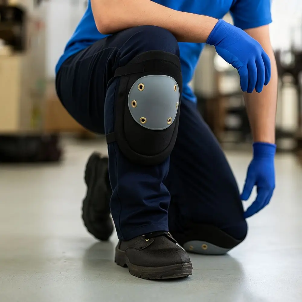 

Practical Soft Work Knee Pads Protective Padding Black Professional Knee Pads Adjustable Straps Protective Knee Pads Hiking