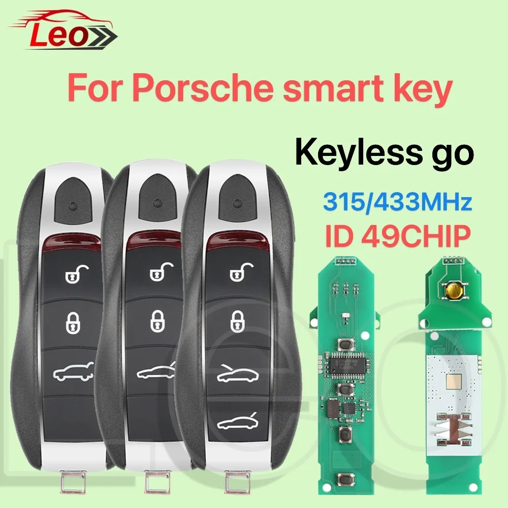 Leo – télécommande intelligente sans clé go 315/433 ID:49CHIP, pour Porsche Panamera Carman Macan Bobst Cayenne 911 970 981 991 996 92A 2018-Mujer