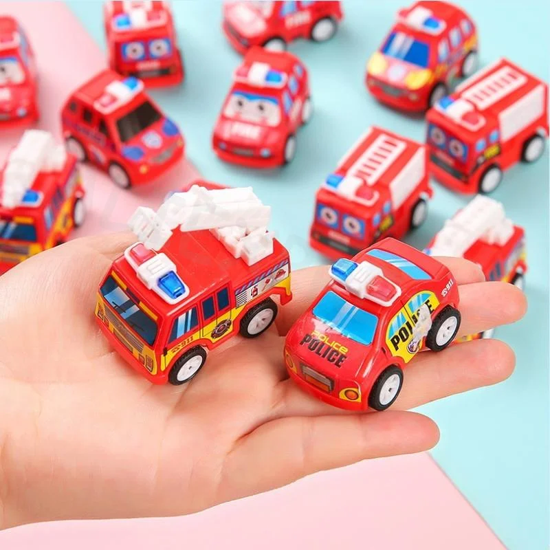 

Mini Pull Back Fire Truck Car Toys DIY Decoration 5Pcs Children's Birthday Party Favors Baby Shower Gift Kids Cartoon