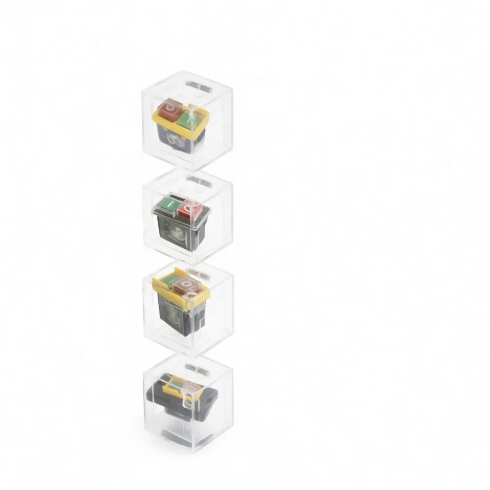 Electric Power Tool Switch KJD6 Magnetic Safety Button IP54 Waterproof For Drill Press Machine Motor Repair